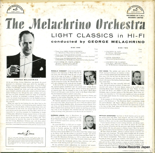 MELACHRINO, GEORGE light classics in hi-fi ABC-255