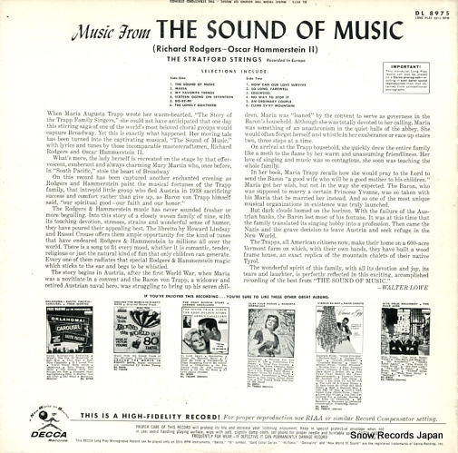 STRATFORD STRINGS, THE the sound of music DL8975