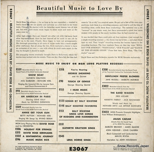 ROSE, DAVID beautiful music to love by E3067