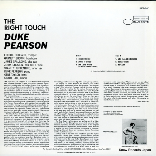 PEARSON, DUKE the right touch BN4267