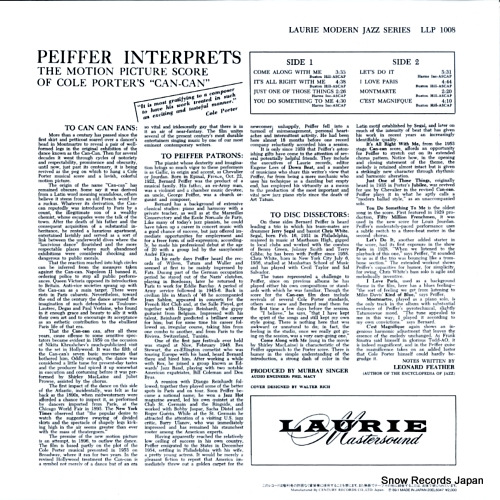 PEIFFER, BERNARD plays cole porter's can-can 20EL5047