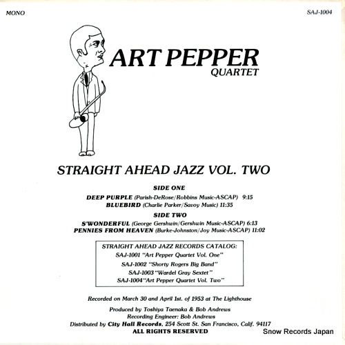 PEPPER, ART straight ahead jazz vol. two SAJ-1004