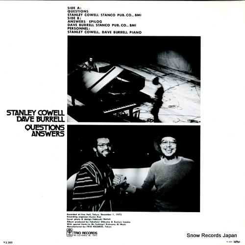COWELL, STANLEY, AND DAVE BURRELL questions / answers PA-7089