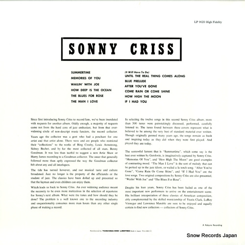 CRISS, SONNY go man! TOJJ-5802