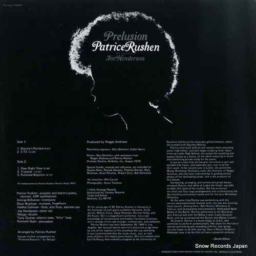 RUSHEN, PATRICE prelusion P-10089