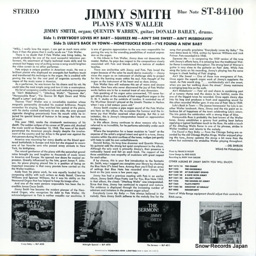 SMITH, JIMMY plays fats waller BN4100