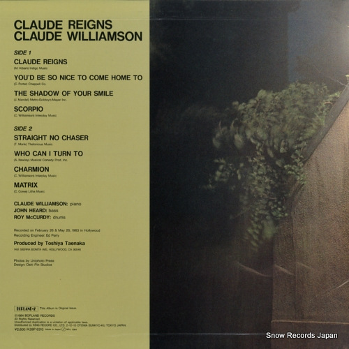 WILLIAMSON, CLAUDE claude reigns K26P6310