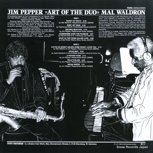 WALDRON, MAL / JIM PEPPER art of the duo 888006