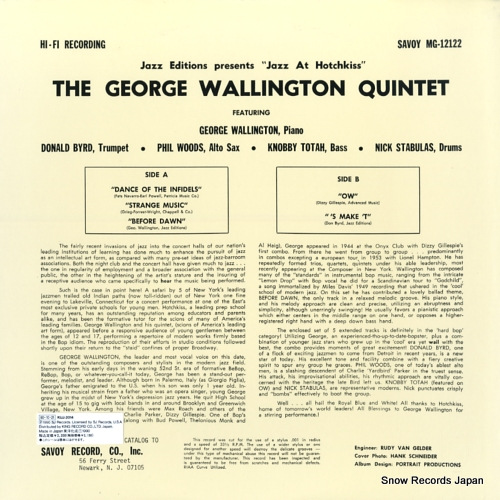WALLINGTON, GEORGE jazz at hotchkiss KIJJ-2014
