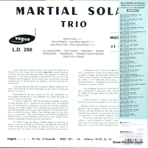 SOLAL, MARTIAL martial solal trio BVJJ-2967