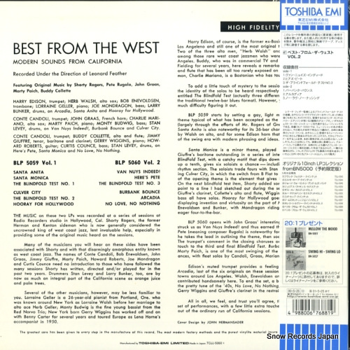 V/A modern sounds from california - best from the west vol.2 TOJJ-5060