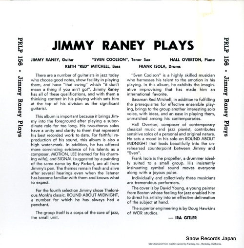 ߡ쥤ˡ jimmy raney plays PRLP156