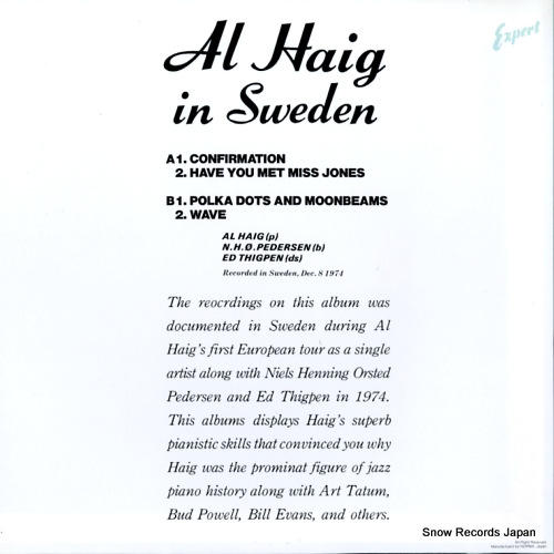 HAIG, AL al haig in sweeden NLP1022