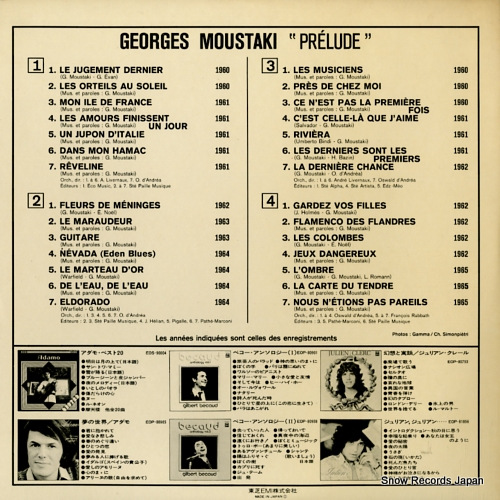 MOUSTAKI, GEORGES prelude EOS-67008