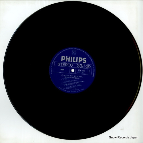 BRASSENS, GEORGES je me suis fait tout petit FDX-188