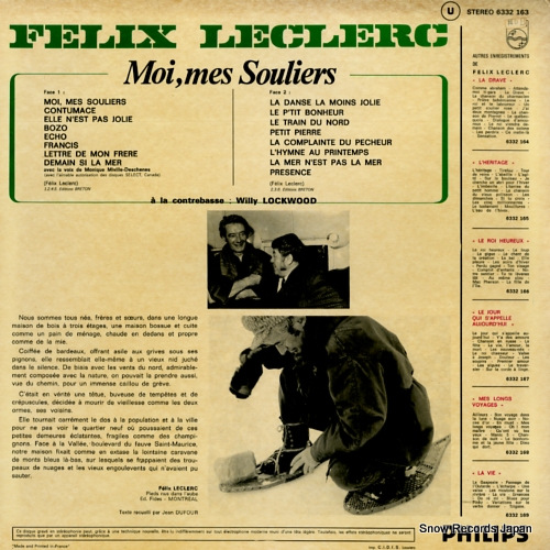 LECLERC, FELIX moi, mes souliers 6332163