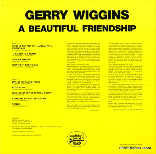 WIGGINS, GERRY a beautiful friendship NLP7502