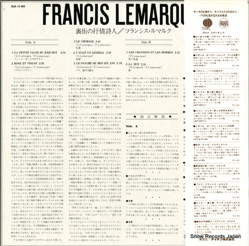 LEMARQUE, FRANCIS francis lemarque SUX-15-MS