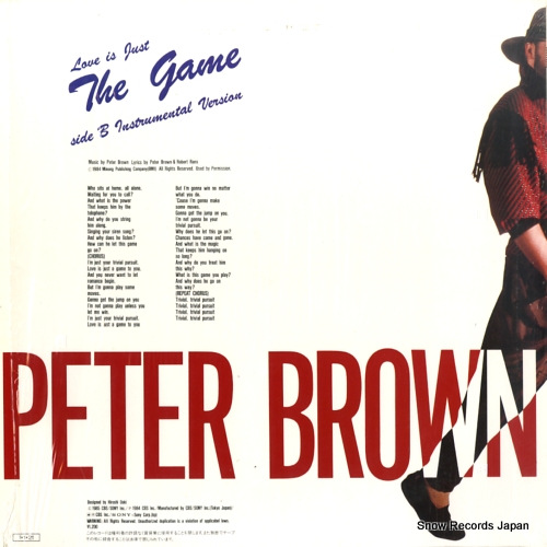 BROWN, PETER (love is just) the game 12AP2974