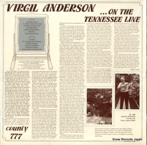 ANDERSON, VIRGIL on the tennessee line COUNTY777