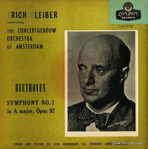 KLEIBER, ERICH beethoven; symphony no.7 in a major op92 LLA10191