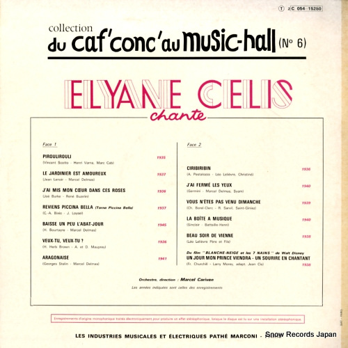 CELIS, ELYANE elyane celis chante 2C054-15280