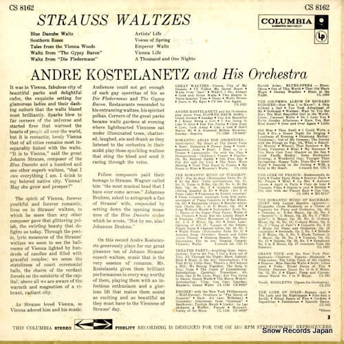 KOSTELANETZ, ANDRE strauss waltes CS8162