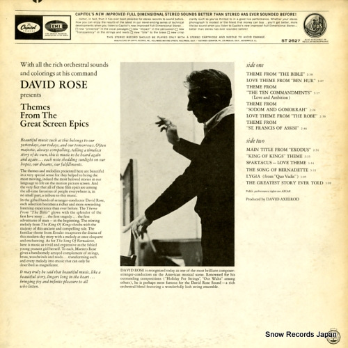 ǥåɡ themes from the great screen epics ST2627