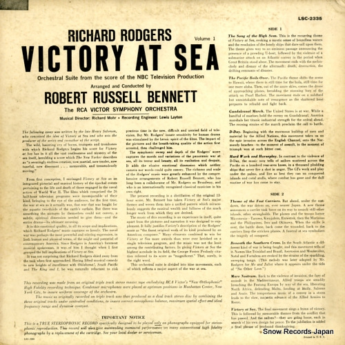 RODGERS, RICHARD victory at sea volume 1 LSC-2335