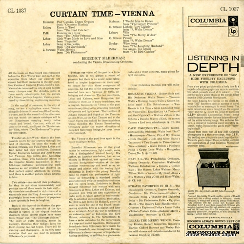 SILBERMAN, BENEDICT curtain time - vienna CL1037