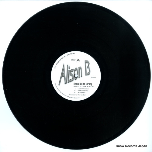 ALISON B know we're wrong B1202