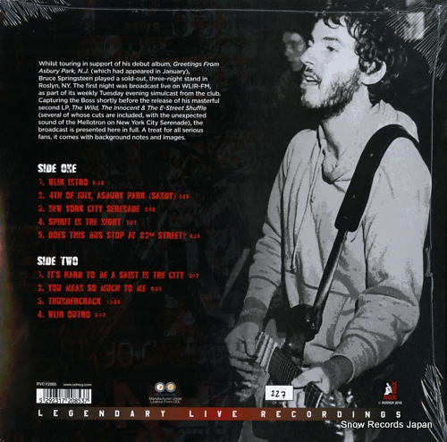 SPRINGSTEEN, BRUCE live nyc 1973 RVCV2085