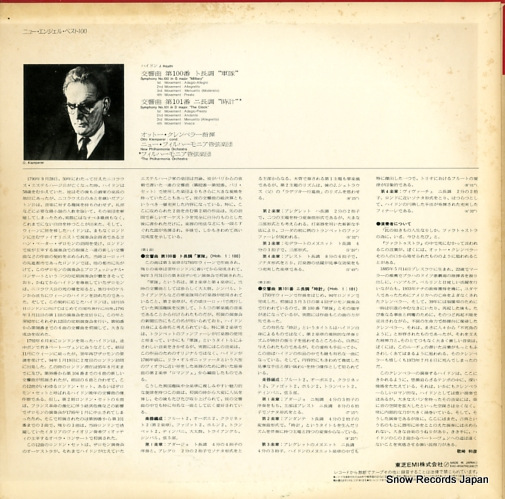 KLEMPERER, OTTO haydn; symphonies nos.100, 