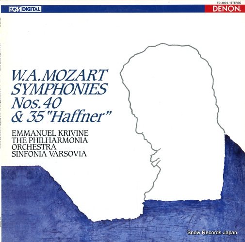 KRIVINE, EMMANUEL mozart; symphonies nos.40&35 