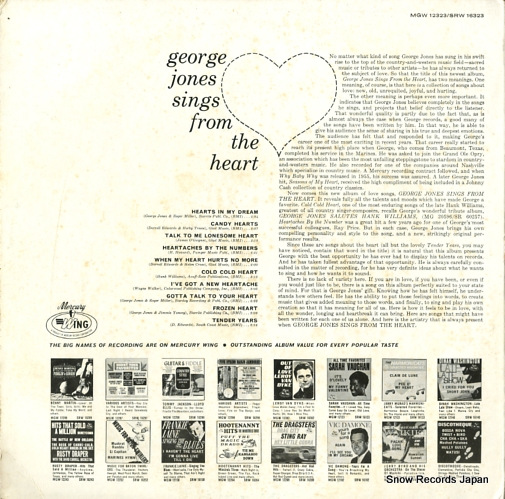 JONES, GEORGE sings from the heart SRW16323