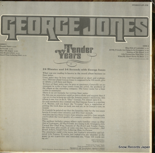 JONES, GEORGE tender years LSP-4786