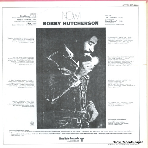 HUTCHERSON, BOBBY now! BST-84333