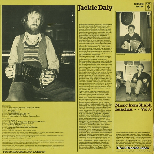 DALY, JACKIE music from sliabh luachra vol.6 12TS358