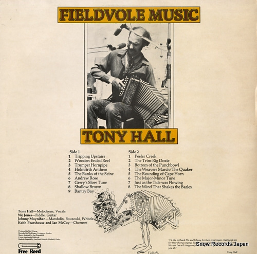 HALL, TONY fieldvole music FRR012