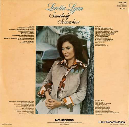 LYNN, LORETTA somebody somewhere MCF2786