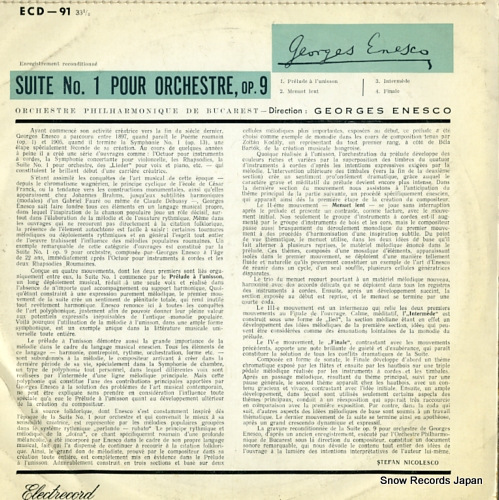 른ͥ suite no.1 pour orchestre op.9 ECD-91