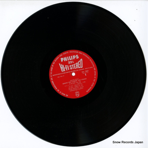 DELECLUSE, ULYSSE brahms; quintet for clarinet and strings SFL-7880
