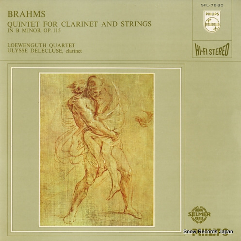 DELECLUSE, ULYSSE brahms; quintet for clarinet and strings SFL-7880