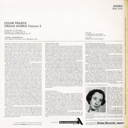 DEMESSIEUX, JEANNE franck; organ works vol.2 SDD203
