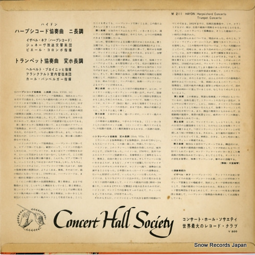 NEF, ISABELLE / HERBERT BARAUNIG haydn; concerto for harpsichord and orchestra in d major SM-211