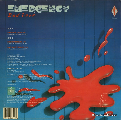 EMERGENCY bad love CH-8811