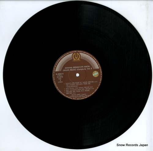 KRAFT, WALTER bach; organ music vol.3 H-4007V