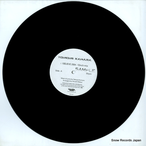 KAHARA, TOMOMI i believe 2004 (12inch mix) UNVA-1001