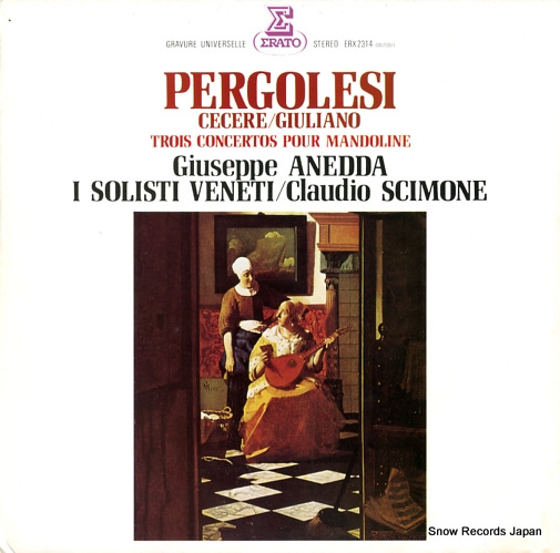 ANEDDA, GIUSEPPE pergolesi; concerto en si bemol majeur ERX2314