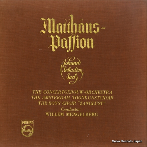 MENGELBERG, WILLEM bach; matthaus passion FL-5561